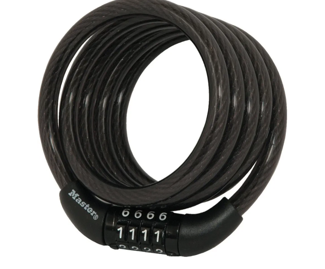 Combination Cable Lock, 6mm , 4-Ft