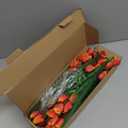 12 Bundles 60 Heads Artificial Tulips Fake Flowers Outdoor UV Resistant Silk Tulip Faux Plastic Greenery Shrubs Plants for Outside Planter Porch Garden Patio Decor (Orange)