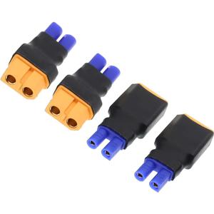 2Pairs EC2 to XT60 Plug Male Female Adapter Connector for RC FPV Drone Car Lipo NiMH Battery Charger ESC