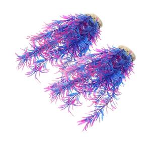 4 Pack Purple Blue Fish Tank Decorations