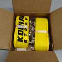 2 Pack E-Track Ratchet Straps 2" x 12' x 4,400 Strength for Cargo Tie Down in Enclosed Trailer & Van by KODIAK STRAPS