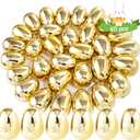 Supernal 40pcs Golden Easter Egg 3.1"Large Golden Metallic Easter Eggs Great For Easter Theme Party Favor Easter Eggs Hunt,Easter Eggs Bulk,Easter Eggs For Candy Treats(Gold)