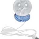 Crystal Ball Night Light LED Desk Lamp 8Cm 3D Engraved Sea Star with Resin Base Colorful USB Light Decor for Bedroom and Living Room