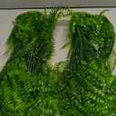 20 Bundles Artificial Plants, Fake Boston Fern Greenery Outdoor UV Resistant No Fade Faux Plastic Plants Garden Porch Window Box Decorating