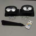 Solar Spot Lights Outdoor Waterproof IP68, RGB Colors Changing Solar Lights with 4 Lighting Modes, Solar Powered Lights Outdoor for Garden Yard Outside Landscape (2Pack)