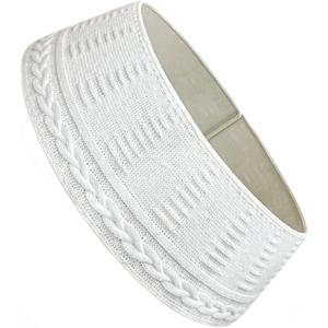 Knitted Christmas Tree Skirt 28Inch Snowflake Design Machine Washable Base Cover for Holiday Decoration (White)