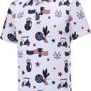 Mens Golf Polo Shirts Short Sleeve Performance Moisture Wicking Dry Fit Casual Print Funny Golf Polo Shirts for Men (L)