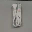 DEWENWILS 1FT 360 Rotating Flat Plug Extension Cord/Wire, 16AWG Multi 3 Outlet Extension Cord, 3 Prong Grounded Wire for Small Appliances, 2 Pack, White