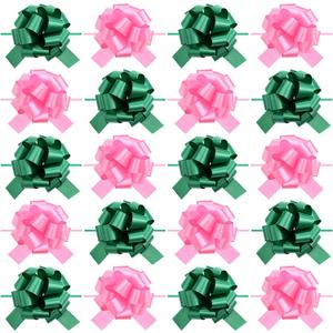 Chunyin 72 Pcs Wrap Pull Bows Gift Bows with Ribbon 5 Inches for Gift Wrapping Decor Birthday Anniversary Supplies(Fresh Color)