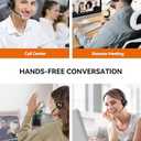 TECKNET Wireless Headset, Bluetooth Headphones with Noise Cancelling Microphone for Trucker, Hand Free Wireless Headset with Mute Mic