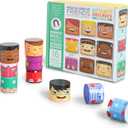 16-Piece Multiracial Magnetic Friends Play Set Wooden Diversity Building Blocks for Kids Multi-Cultural Dolls for Creative Play & SEL Development Ages 1+