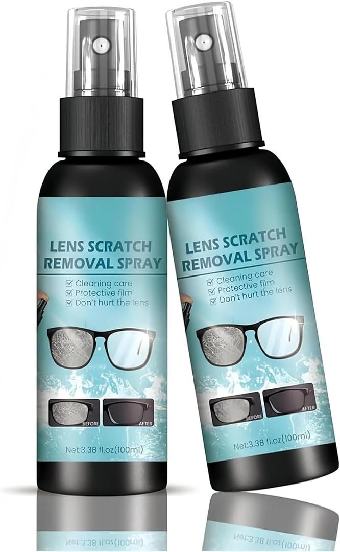 2PCS Eyeglass Scratch Remover For Lenses,Sunglasses And Glasses Scratch Remover,Eyeglass Cleaners Spray