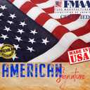 American flag and pole kit set: Includes a 3x5 ft Embroidered US flag made in USA, 6 ft aluminum tangle free spinning flag pole with carabiners, and flagpole holder wall mount bracket (Black)