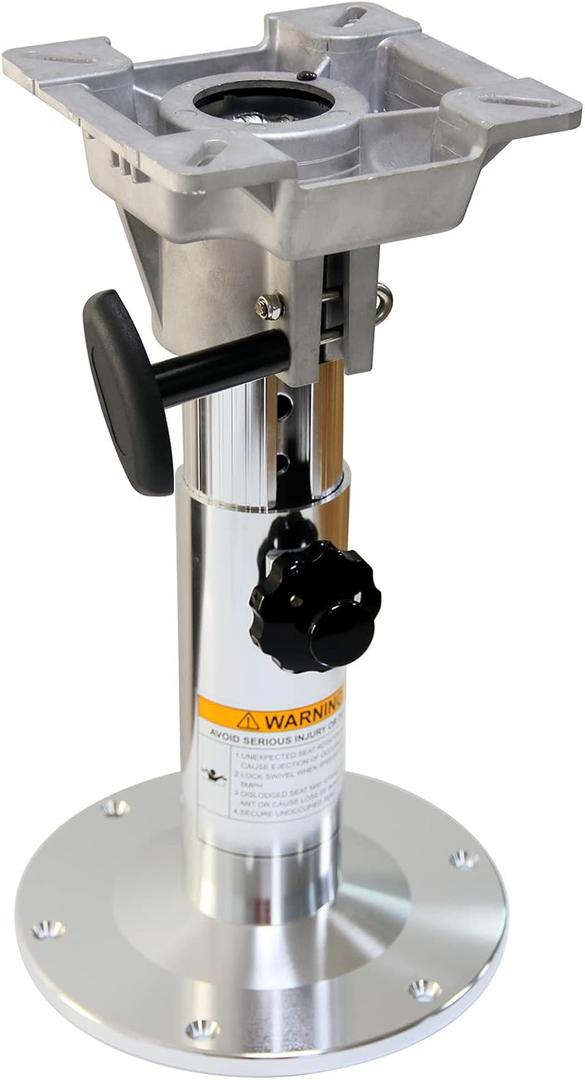 Aluminum Adjustable Height Locking Boat Seat Pedestal，Boat Chair Base with height adjustable from 13 inches to 19 inches