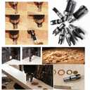8Pcs Wood Plug Cutter Drill Bit Set, High Carbon Steel Titanium Coated Woodworking Chamfer Drill Bits Straight and Tapered Taper 6mm/ 10mm/ 13mm/ 16mm Woodworking Tool Set