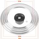 Universal Lid for Pots and Pans Skillets, Stainless Steel Pan Cover Fits 6-7-8 Inch Cookware,Replacement Frying Pan Cover, Cast Iron Skillet Pot Lids with Heat Resistant Knob