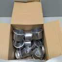 Therwen 12 Pcs Chain Link Fence Ring Cap Aluminum Chainlink Parts Eye Top for 2 1/ 2" (fits 2 3/ 8" Od) Fence Post 1 5/ 8" Rail Tube Outdoor Rail Fencing Repair Hardware