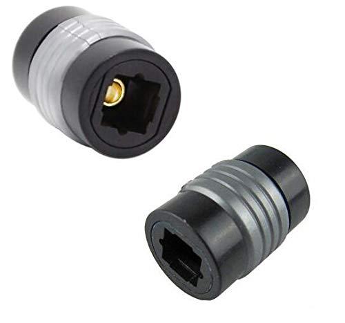 Accessonico Fiber Optic Cable Extender Female to Female Optical Toslink Digital Audio Extension Cable Coupler Connector Adapter (2 Pack)