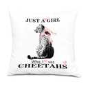 XUNLURY Just a Girl Who Loves Horse Floral Pillow Covers 18x18, Horse Decor for Girls Room, Horses Lovers Gifts Decorative Pillow Covers for Home Bedroom Living Room Pack Of 3