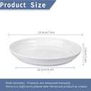2 x Round Plastic Plant Saucers Set, 6-Pack, 7.6 Inches (6.4 Inch Base) Pot Drip Trays, Ideal for Indoor and Outdoor Home Garden Flower Pot Containers. (White)