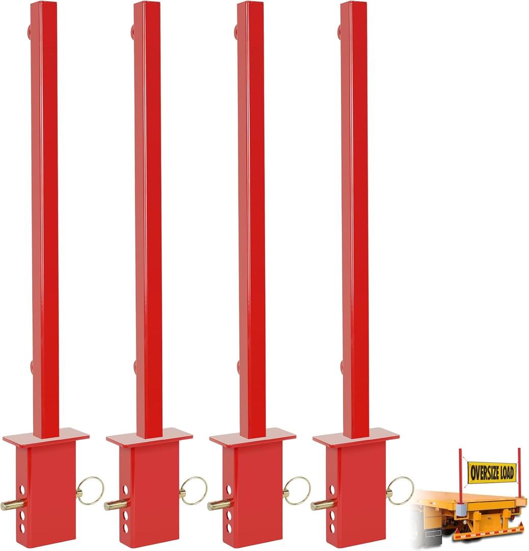 Set of 2 Trailer Stake Pocket Oversize Load Banner Mounting Bracket,Oversize Load Sign Banner Mounting Bracket for Safety Warning Signs, Fits Most Trailer Pockets
