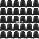 KUUQA 50Pcs Black Drawstring Backpack Bag Sack Drawstring Bags Bulk String Bags Storage Bags for Sport Gym Traveling