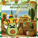 5 ft Avocado Taco Guy Cardboard Cutouts Stand Up Avocado Party Decorations Cinco de Mayo Mexican Fiesta Party Photo Booth Prop Backdrop for Cinco De Mayo Mexican Baby Shower Indoor Outdoor Decor