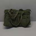 Womens Casual Corduroy Tote Bags with Multiple Pockets Hobo Crossbody Bag Travel Shoulder Bags Cute Purse Handbag (Green)
