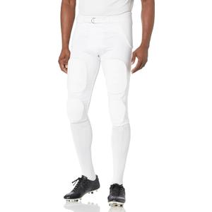 Sports Unlimited Elite Flex Integrated Adult Football Pants, Men's Football Pants with Pads (Large, White)