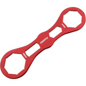 46mm 50mm Fork Cap Wrench for Octagonal Motorcycle Fork Tube Cap Bolts Install and Removal Tool (Red)
