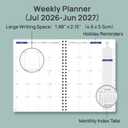 POPRUN 2026-2027 Monthly Planner, Large Size 8.25" x 11.75", 16-Month Soft Cover Agenda Calendar from April 2026 to July 2027, Appointment Book with Spiral Bound, Monthly Tabs, Notes and Expenses Pages - Beige