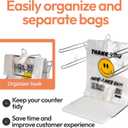 Grocery Bag Holder | 2-Pack | T-Shirt Bag Holder Stand for Plastic Bags with Handles | Organizer for Retail Stores, Supermarkets, Grocery Stores & Restaurants
