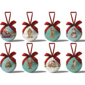 Coastal Christmas Decor - Beach Christmas Tree Ornaments Beach Ornaments Nautical Hanging Balls, Cute Decorations Ball 2.36 Inch for Xmas Tree Party Home HolidayXmas Gifts Set of 16Pcs