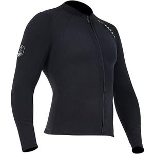 Wetsuit Top Women Men 2MM Neoprene Wetsuit Jacket Long Sleeve Diving Surfing Top, 3MM 1.5MM Wetsuits Shirt Vest Scuba Swimming Snorkeling Suit Swimsuit Warm Front Zip for Water Sports (Medium)