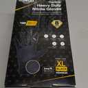TitanFlex Heavy Duty Black Industrial Nitrile Gloves with Raised Diamond Texture, Latex Free (6mil/8mil) (02 8mil (100ct))