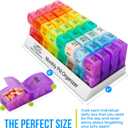 Pill Organizer Monthly - 31 Day Am/Pm Daily 32 Pill Cases for Each Day, Organizer Box for Vitamins, Medicine and Medication