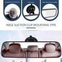 Rear View Mirror, 8.66" x 2.56" Anti-Glare HD Car Interior Rear View Mirror with Adjustable Suction Cup, Wide Angle Car Rearview Mirrors, Universal for Boat Truck SUV Van (White)