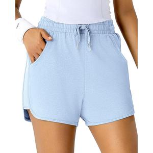 Sweat Shorts for Women - Athletic Workout Runing Dolphin Shorts with Pockets for Gym Lounge Summer XS