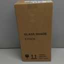 GoldSwift 3 Pack White Linen Glass Lamp Shade Replacement Globe & Covers for Light Fixtures, 6-1/16" Tall, 1-5/8 inch Fitter, Cylinder Glass Shade