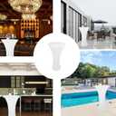 24x43 Inch White Spandex Cocktail Table Cloth Fitted Round Bar Table Stretch Highboy Cocktail Table Covers for Banquet Outdoor Party Wedding Bar Round Bottom White