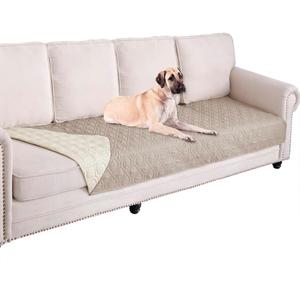 Ameritex Waterproof Dog Bed Cover Pet Blanket for Furniture Bed Couch Sofa Reversible (30x90 Inch (Pack of 1), Cream+beige)