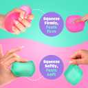 Fidget Toy Stress Cube 3 Pack - High Density Gel Filled 2.1" Cube, Squishy Fidget Toys for Relaxation, Calming Sensory Toys for Autism, Stress Balls for Kids Adults Children Teens
