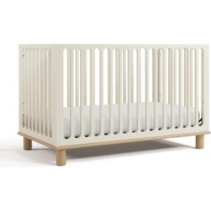 Storkcraft Sicily 3-in-1 Convertible Crib with Toddler Rail Included  GREENGUARD Gold Certified, 100% Solid Wood, Converts to Toddler Bed, Fits Standard Baby Crib Mattress (Frosted Oat and Driftwood)