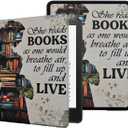 Case for 6" All-New Kindle (11th Generation-2022/2024 Release), Book Lovers Reading Premium PU Leather Folio Cover Backshell with Auto Wake/Sleep