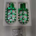 MZS Dirt Bike Foot Pegs, CNC Motocross Footpeg MX Footrest Pedal Green Compatible with KLX140 KLX140G 08-24 / KX65 00-24 / KX80 98-00 / KX85 01-24 / KX100 98-20 / KX112 22 / RM65 03-05 / RM100 03 (KLX140,KX65,KX80,KX85,KX100,KX112,RM65,RM100)