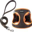 Dog Harness with Leash Set, No Pull Adjustable Reflective Step-in Puppy Pet Vest Harnesses for Small Medium Large Dogs and Cats,Brown XL (XL(Chest:20"-22"))