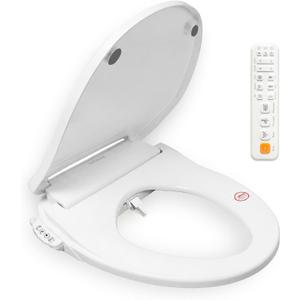 Smart Bidet Toilet Seat, Instant Heat, Warm Air Dryer, Elongated