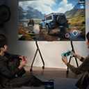 RHOTALL 2 Pack Comfort Hand Grips for Switch 2 Controllers, Ergonomic Grips Compatible with Switch 2 joycons, Anti Slip and Wear-Resistant, 4 Thumb Caps - Blue+Orange