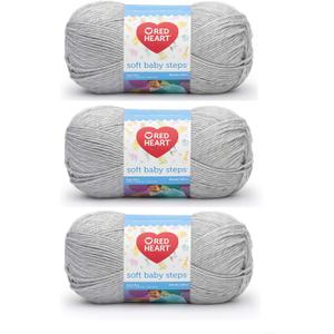 Red Heart E746-9401 Red Heart Soft Baby Steps Yarn - Elephant (pack of 3)