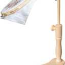 Adjustable Embroidery Table Stand, Cross Stitch Hoop Stand, Embroidery Hoop Holder. Hand Polished Natural Wood (190-1 Embroidery Stand)